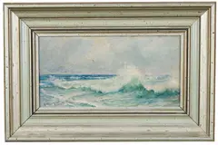 Crashing Waves by Arthur Diehl, Oil on board, offered Mar 2023