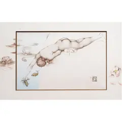 Untitled by Michael Parkes, lithograph in colors, sold Nov 2025