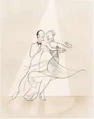 Untitled by Al Hirschfeld, lithograph, sold Nov 2025