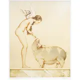 Untitled by Michael Parkes, lithograph in colors, sold Nov 2025
