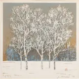 Old Tree by Joichi Hoshi, 1976, screenprint in colors, sold Nov 2025