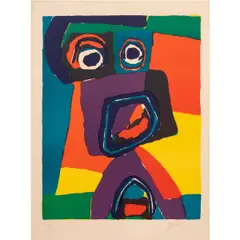 Untitled by Karel Appel, lithograph in colors, sold Nov 2025