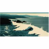 The Wave by Eyvind Earle, 1990, serigraph, sold Nov 2025
