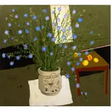 Dark Still Life with Chickory by Bryan Wilson, 1977, oil on canvas, sold Nov 2025