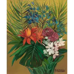 Printemps by Bibi Zogbé, 1974, oil on canvas, sold Nov 2025