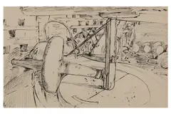 Untitled by Thomas Hennell, ink, offered Feb 2021