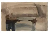 R.a. (1927–2005) by Norman Adams, pencil and watercolour, offered Feb 2021