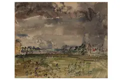Untitled by Thomas Hennell, ink and watercolour, offered Feb 2021