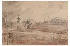 Untitled by Thomas Hennell, watercolour, offered Feb 2021