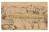 Untitled by Christine Nash, ink and pastel, offered Feb 2021