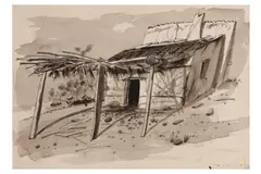 Untitled by Ian Pollock, ink and wash, offered Feb 2021