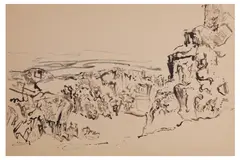 Untitled by Thomas Hennell, ink, offered Feb 2021