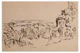 Untitled by Thomas Hennell, ink, offered Feb 2021