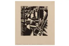 Untitled by Edward Wadsworth, woodcut, offered Feb 2021