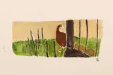 Untitled by Tessa Newcomb, linocut, offered Feb 2021