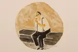 Untitled by Tessa Newcomb, linocut, offered Feb 2021