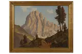 Untitled by P Mellor, oil on canvas, offered Feb 2021