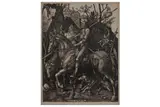 AFTER ALBRECHT DÜRER Knight, Death and the Devil Heliography, on laid paper stamped monogram in red (on the reverse) 19.5 x 25.5 cm by Charles Amand-Durand, oil, offered Feb 2021