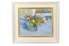 Untitled by Mary Jackson, oil on canvas, offered Feb 2021