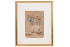 Untitled by G.C Clarke, watercolour and black, offered Feb 2021