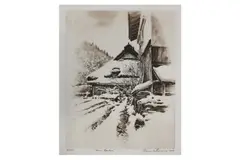 Untitled by Brian Williams, 2000, etching, offered Feb 2021
