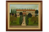 Untitled by Mario Venturi, 1988, oil on board, offered Feb 2021