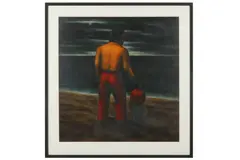 Untitled by David Hosie, oil on paper, offered Feb 2021