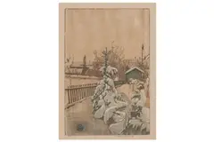 Untitled by Siegfried Berndt, woodcut, offered Feb 2021