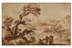 Untitled by Falsario Di Guercino, ink, offered Dec 2020