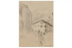 R.a. (1907-1989) by Feliks Topolski, ink and wash, offered Dec 2020