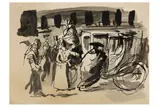R.a. (1907-1989) by Feliks Topolski, ink and wash, offered Dec 2020
