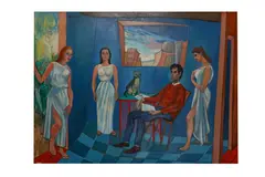 Untitled by John Melville, oil on canvas, offered Dec 2020