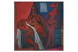 Untitled by John Melville, oil on board, offered Dec 2020