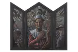 Untitled by P. J. Crook, oil on panel, offered Dec 2020