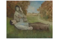 Untitled by Michael Scott, oil on canvas, offered Dec 2020
