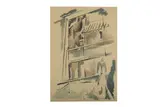 Untitled by George Bissill, ink and watercolour, offered Dec 2020