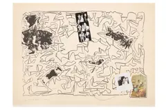 Untitled by Derek Boshier, screenprint and collage, offered Dec 2020