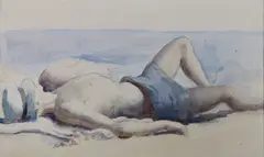 5 x 9in by Bernard Tozer Pike, watercolour, sold Jul 2018