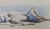 5 x 9in by Bernard Tozer Pike, watercolour, sold Jul 2018