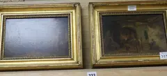 Interiors of farriers workshops by John Barker, oil, sold Jul 2018