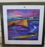 Yellow Field, Beara Peninsular by Anne Swankie, acrylic, sold Jul 2018