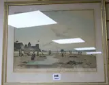 Coloured lithograph by Louis Braquaval, lithograph, sold Jul 2018