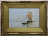 Near Venice' signed 31 x 49cm by Frank Henry Mason, watercolour, sold Jul 2018