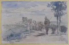 5 x 5.5in by Eugène Louis Boudin, pencil and watercolour, sold Jul 2018