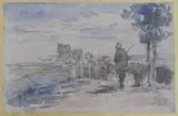 5 x 5.5in by Eugène Louis Boudin, pencil and watercolour, sold Jul 2018