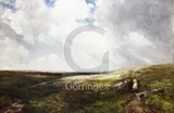 Whortleberry Gatherers...Dartmoor' signed and dated '97 24 x 36in by Edmund Morison Wimperis, oil on canvas, sold Jun 2018