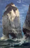 Untitled by Edwin Ellis, Chalk Stack near Flamborough Head signed, sold Jun 2018