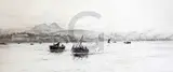 EtchingLeith Docks by William Lionel Wyllie, etching, sold Jun 2018