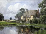 A Lincolnshire Manor Farm near Boston' signed and inscribed verso, provenance; by family descent from the artist 9 x 12in by Campbell Archibald Mellon, oil on board, sold Jun 2018