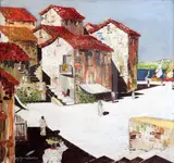 Circa 1948 by Cecil Rochfort D'Oyly-John, oil on board, sold Jun 2018